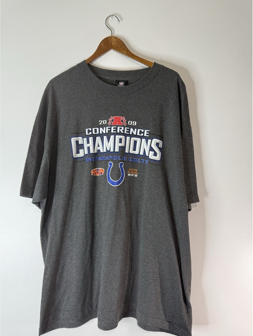 Indianapolis Colts 2009 Conference Champions Super Bowl XLI T-Shirt Size XXL